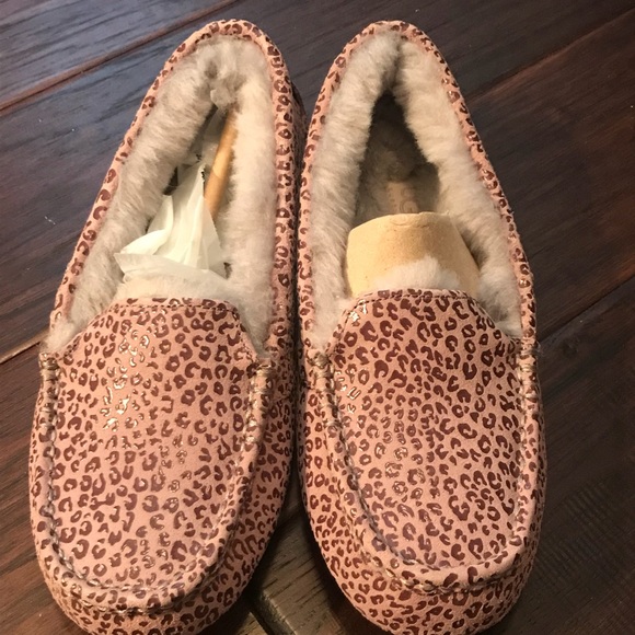 UGG Other - Ugg Ansley Purple Shiny Leopard Slippers